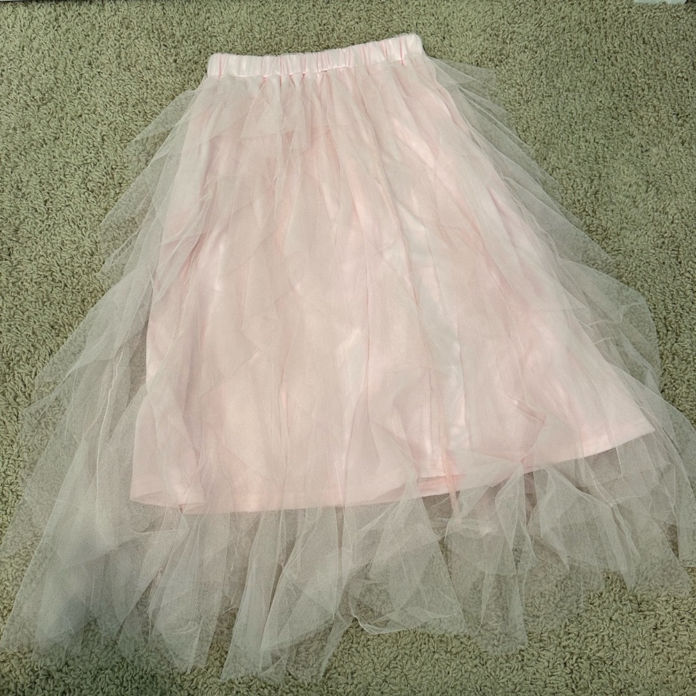 Zulily Light Pink Flowy Skirt Size Small